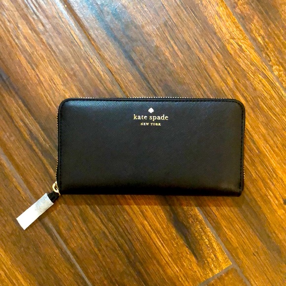 NWT Kate Spade Large Wallet Black - Picture 1 of 4